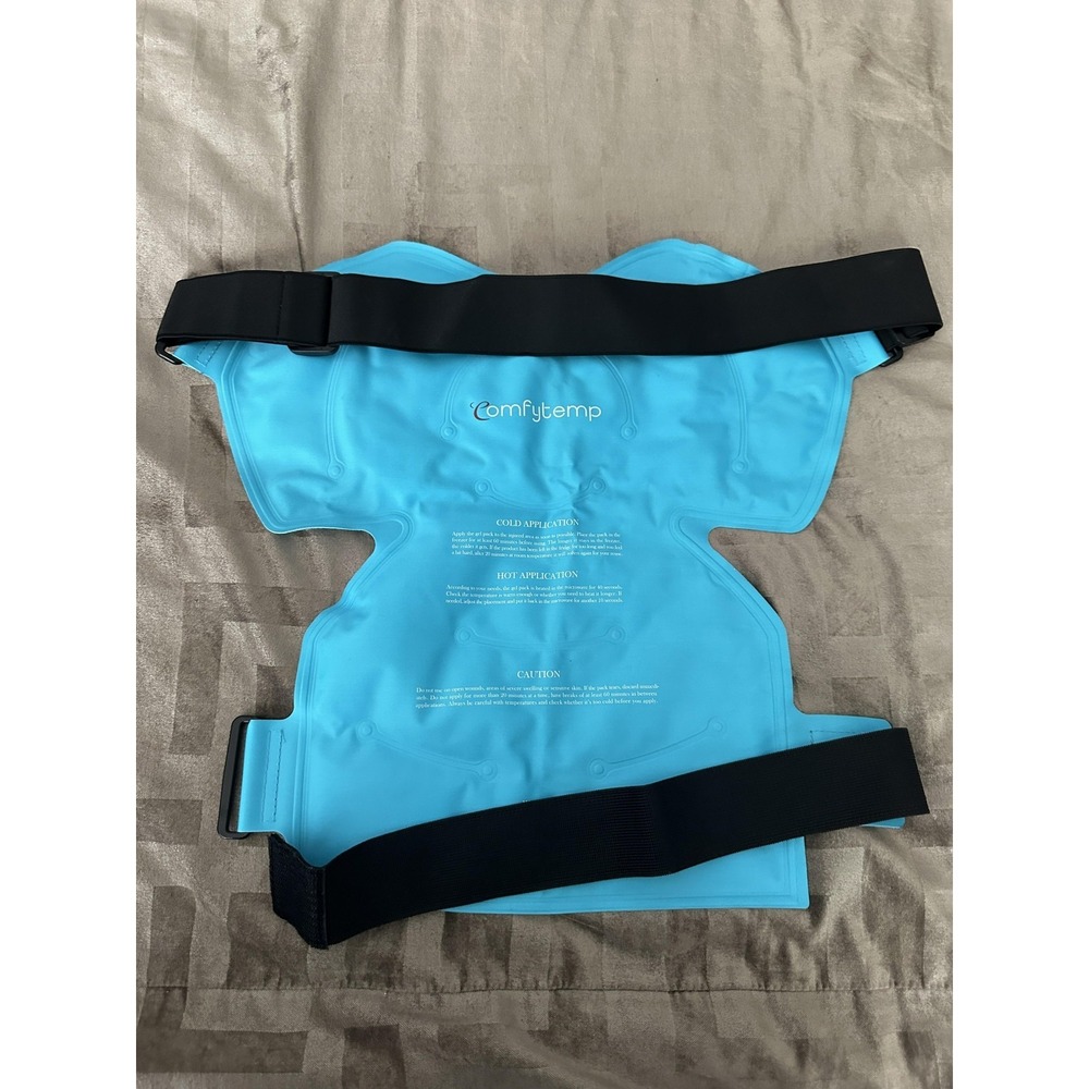 Comfytemp Hot Cold Gel Pack‎ Microwaveable Adjustable Strap Pain Relief Blue